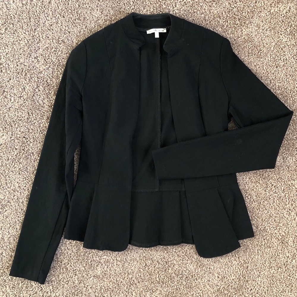 Causal peplum blazer